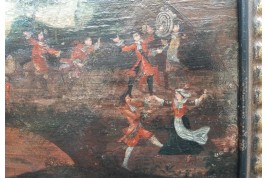 L'entrainement au tir, feuille d'éventail vers 1680-90