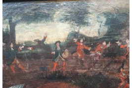 L'entrainement au tir, feuille d'éventail vers 1680-90