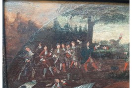 L'entrainement au tir, feuille d'éventail vers 1680-90