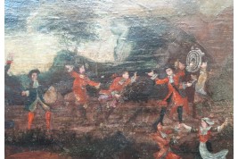 L'entrainement au tir, feuille d'éventail vers 1680-90