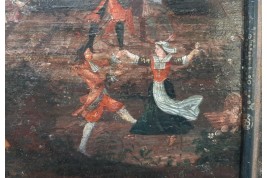 L'entrainement au tir, feuille d'éventail vers 1680-90