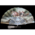 An afternoon in the open air, fan circa 1880-90