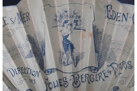 Beach pleasures and sailing, late 19th century fan