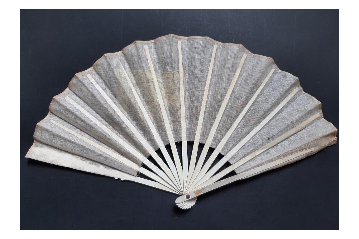 French Cancan at the Moulin Rouge Palace, fan circa 1900