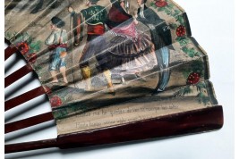 Dance and bullfighting, fan circa 1840-50