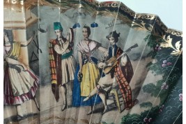 Danse et tauromachie, éventail vers 1840-50
