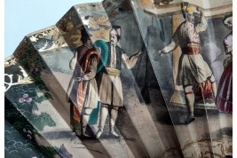 Dance and bullfighting, fan circa 1840-50