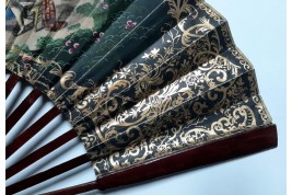 Dance and bullfighting, fan circa 1840-50