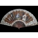 Le mât de cocagne de l’amour, éventail vers 1880-90