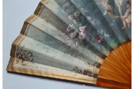 Les Amours de l’aube, éventail de Marie Dumas fin XIXème siècle