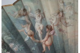 Les Amours de l’aube, éventail de Marie Dumas fin XIXème siècle