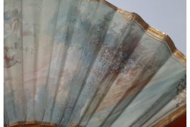 Dawn angels, fan by Marie Dumas late 19th century