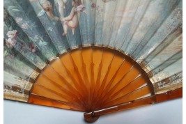 Dawn angels, fan by Marie Dumas late 19th century