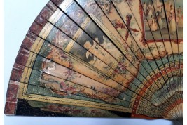 Dance of lovers, fan circa 1900