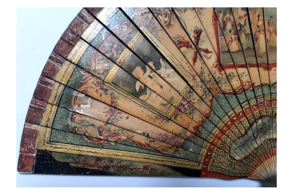 Dance of lovers, fan circa 1900