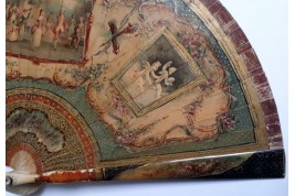 Dance of lovers, fan circa 1900