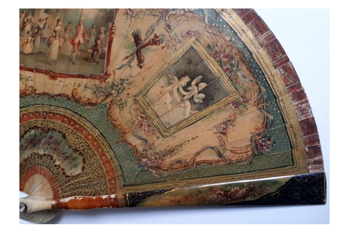 Dance of lovers, fan circa 1900