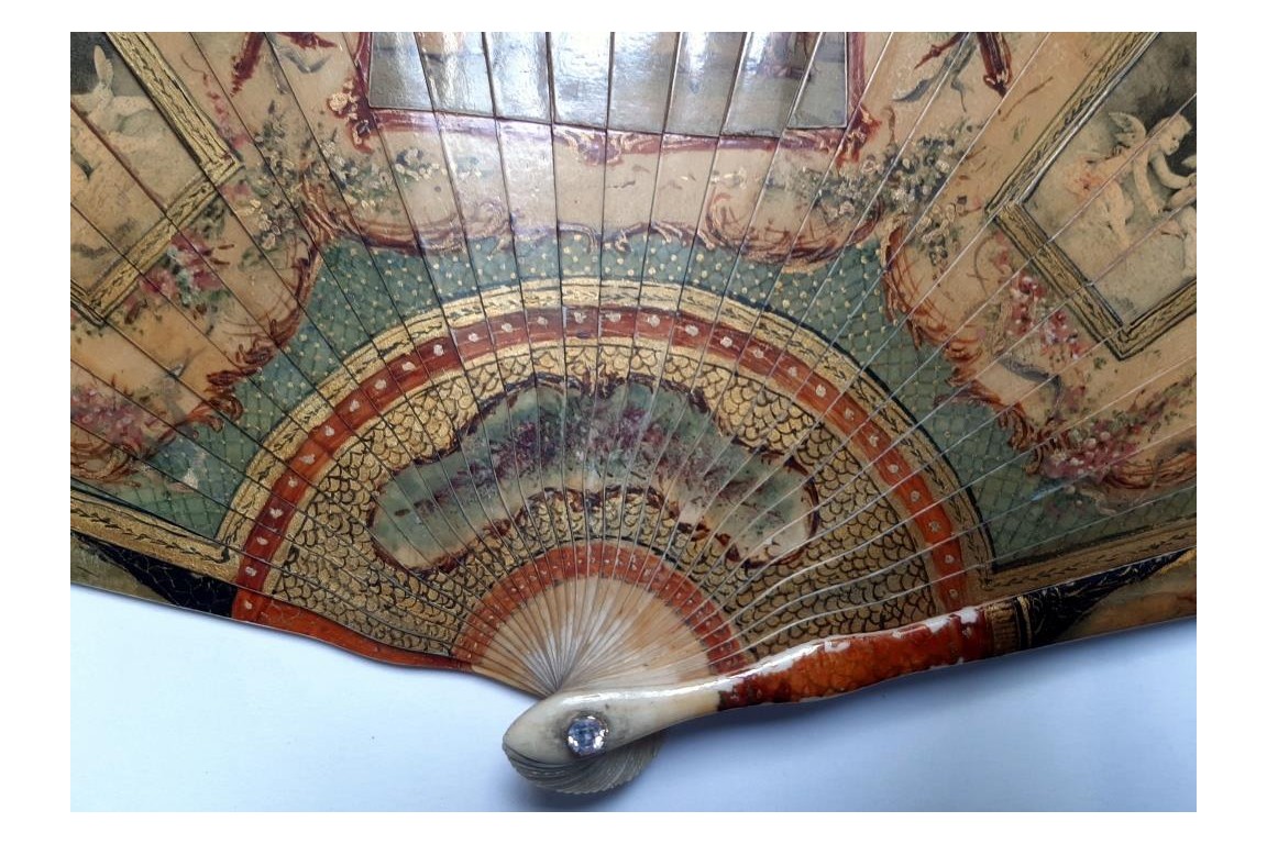 Dance of lovers, fan circa 1900
