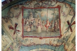 La danse des amoureux, éventail vers 1900