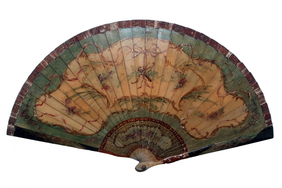 Dance of lovers, fan circa 1900