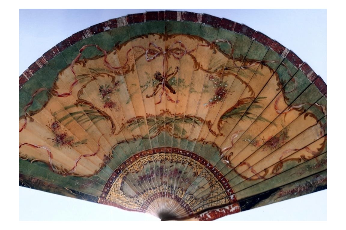 Dance of lovers, fan circa 1900