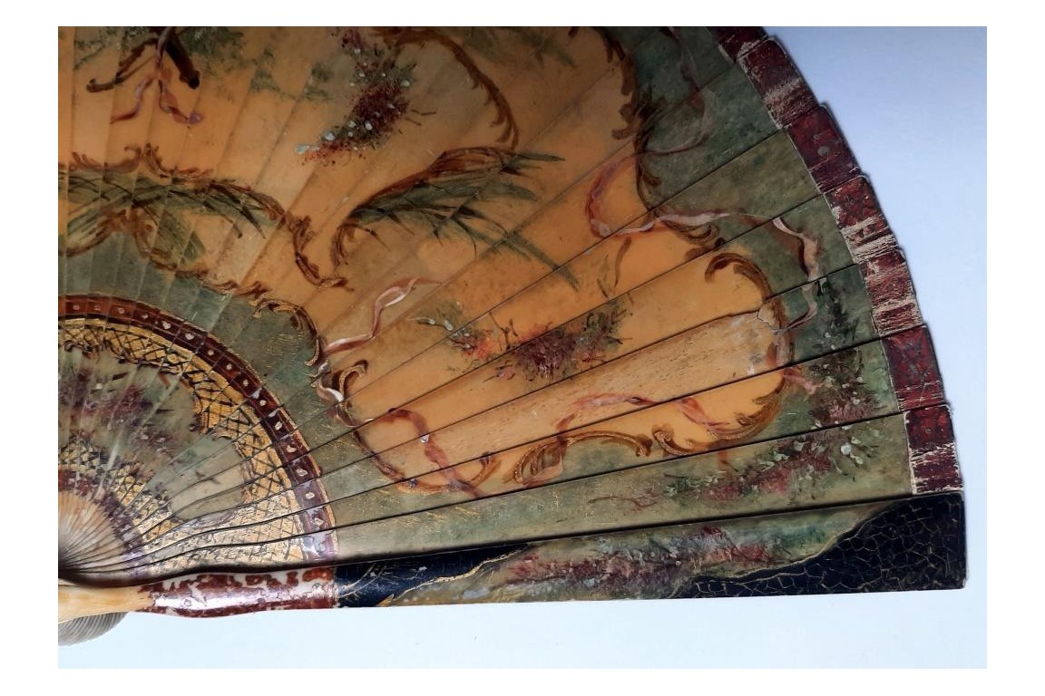 Dance of lovers, fan circa 1900