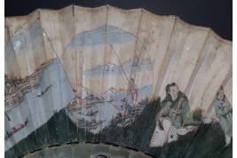 Diana's love for Endymion, fan circa 1750