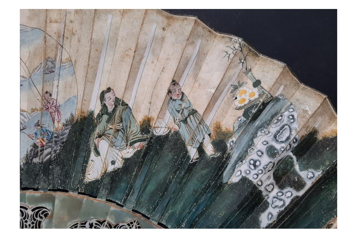 Diana's love for Endymion, fan circa 1750