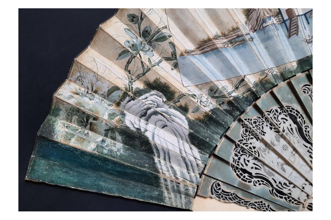 Diana's love for Endymion, fan circa 1750