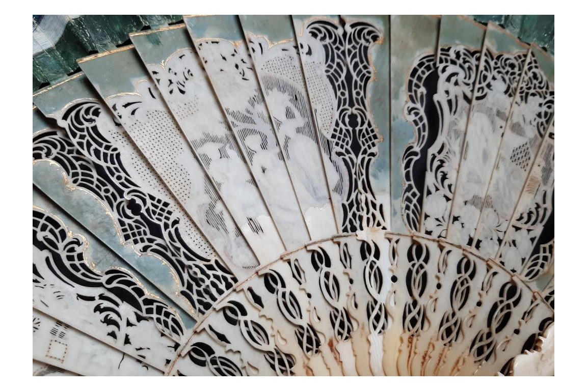 Diana's love for Endymion, fan circa 1750