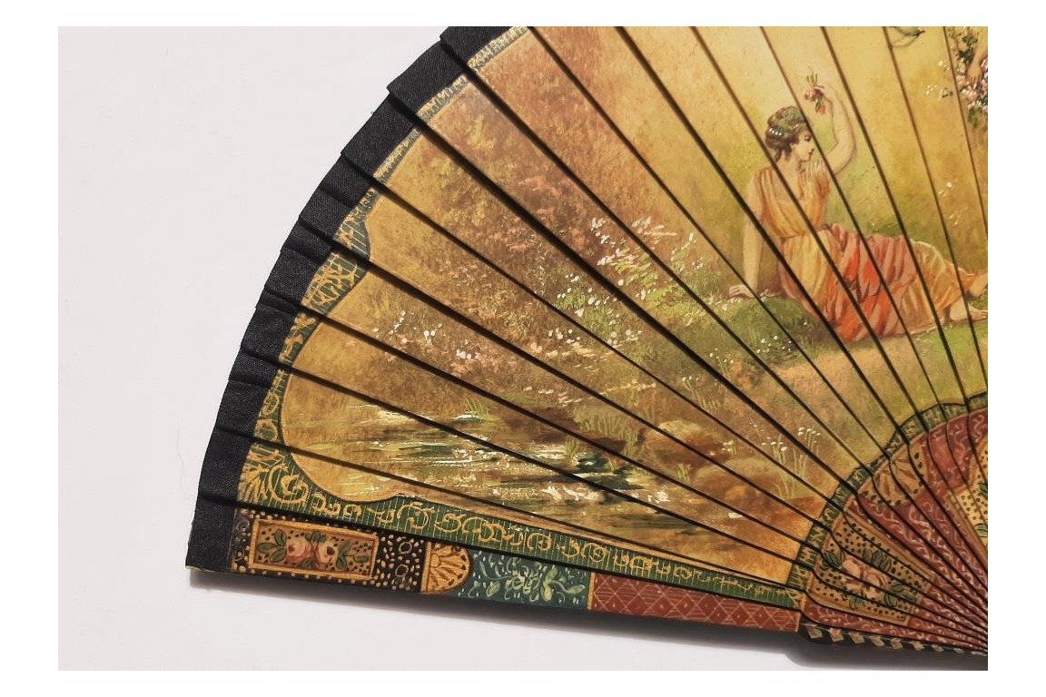 To the rhythm of love, fan circa 1900