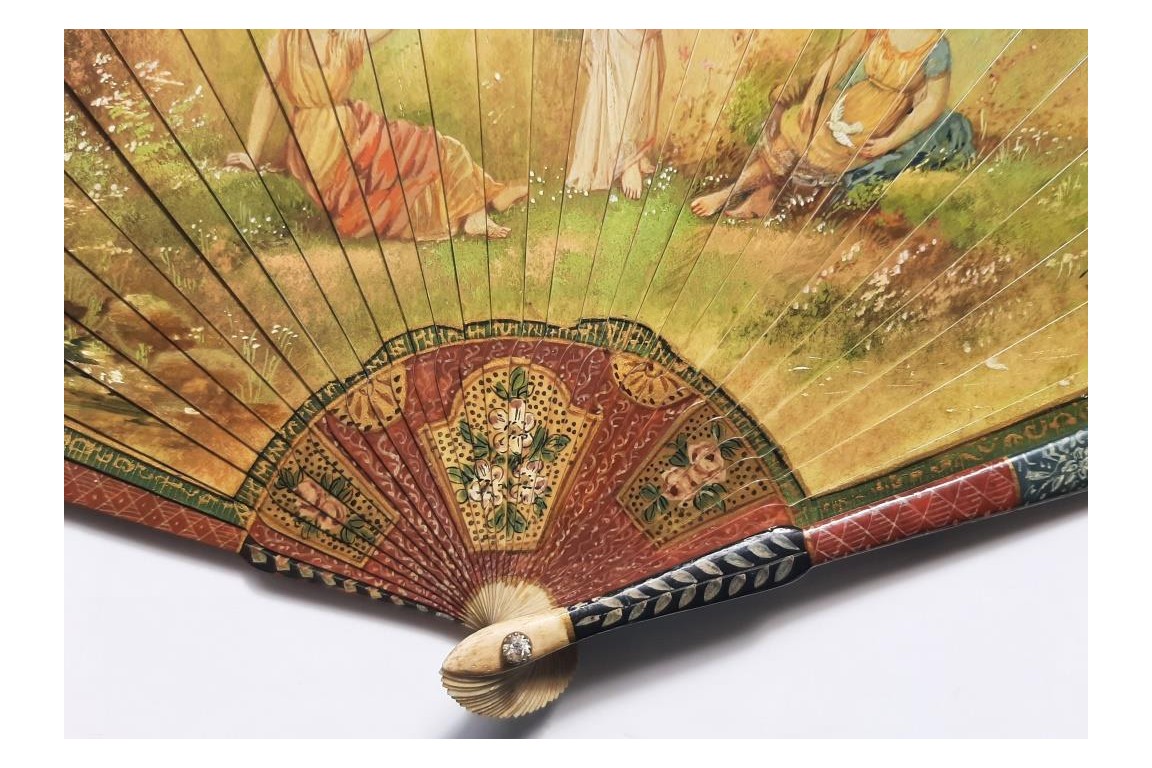 To the rhythm of love, fan circa 1900