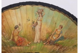 To the rhythm of love, fan circa 1900