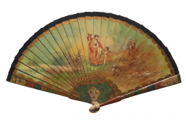 To the rhythm of love, fan circa 1900