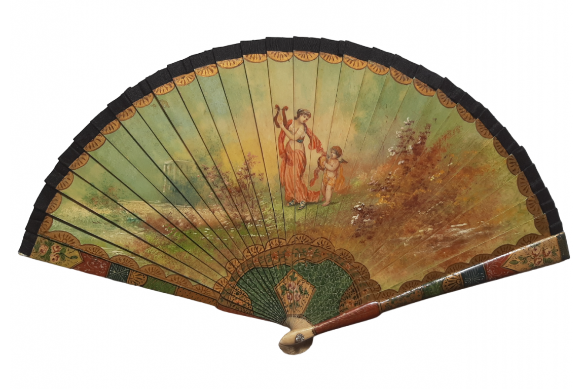 To the rhythm of love, fan circa 1900