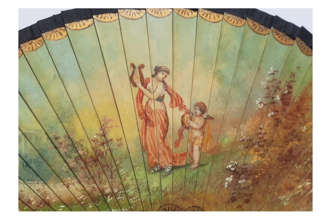 To the rhythm of love, fan circa 1900