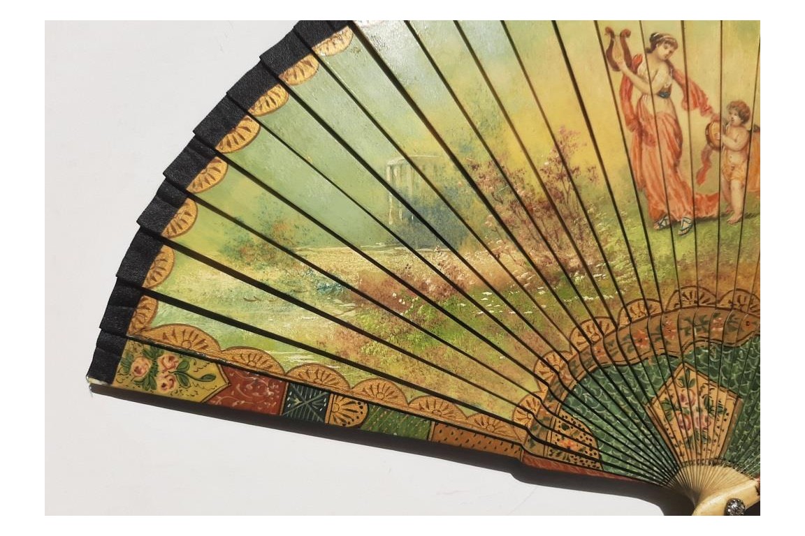 To the rhythm of love, fan circa 1900
