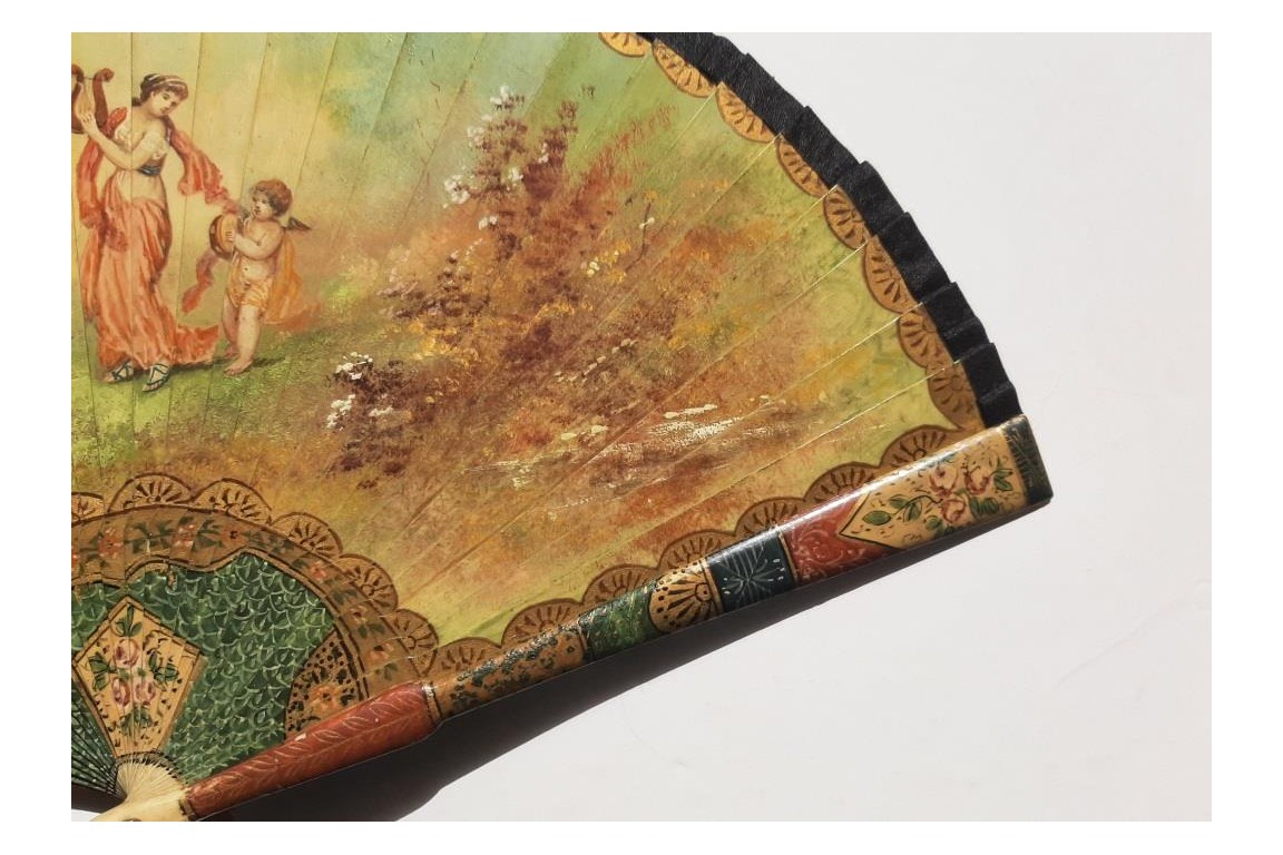 To the rhythm of love, fan circa 1900