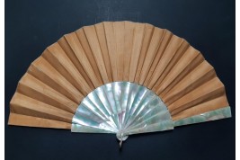 The happy dream or when love pulls the strings fan circa 1870-1900