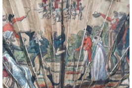 Tout le monde veut en attraper un, éventail vers 1800