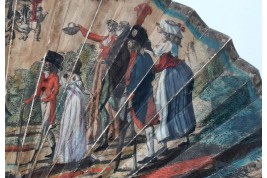 Tout le monde veut en attraper un, éventail vers 1800