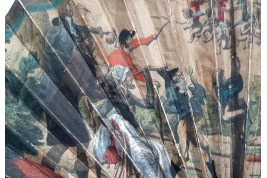 Tout le monde veut en attraper un, éventail vers 1800