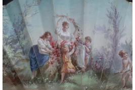 Fleurir la future mariée, éventail de Noujaret vers fin XIXème siècle