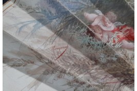 Fleurir la future mariée, éventail de Noujaret vers fin XIXème siècle