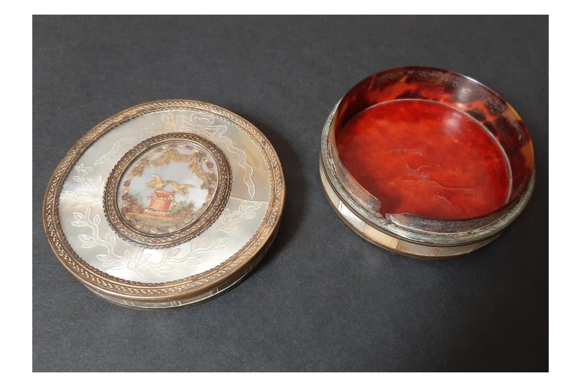 Turtledoves, snuffbox late 18th century