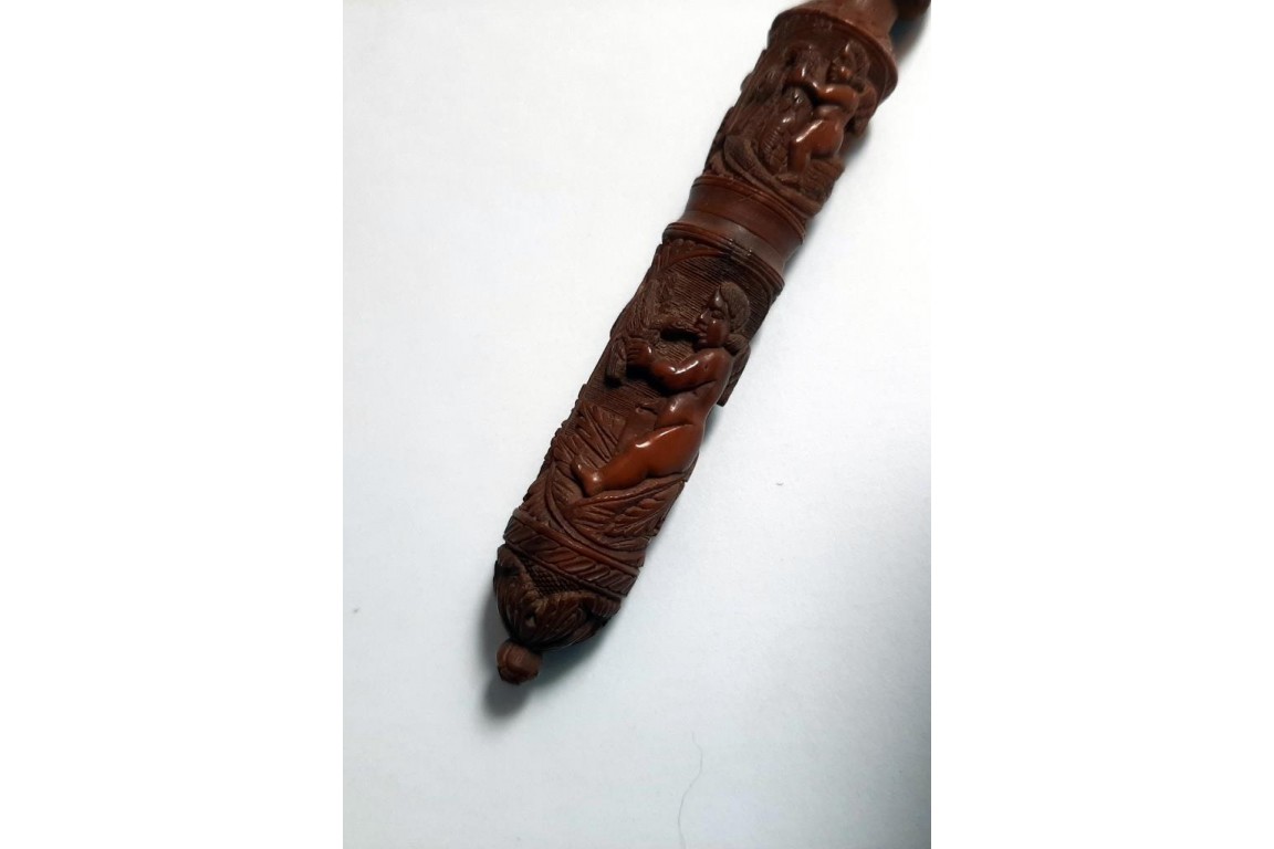 Sincere and faithful love needle case, late 18th or early 19th century