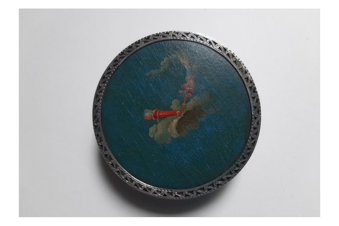 Putti jouant dans un nuage, tabatière fin XVIIIeme