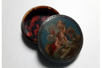 Putti jouant dans un nuage, tabatière fin XVIIIeme