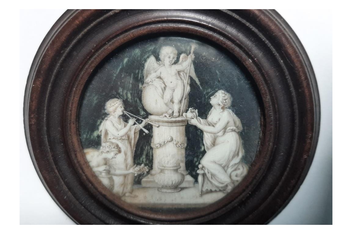 Offrandes à l’amour, miniature fin XVIII ou début XIXème