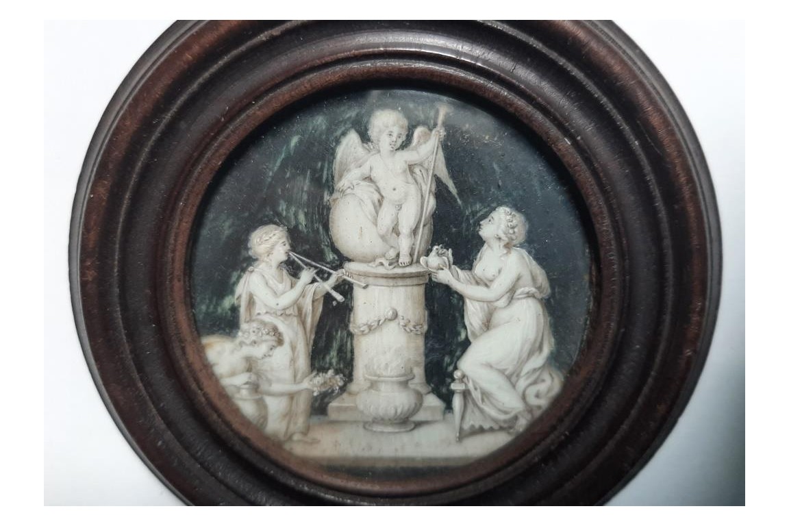 Offrandes à l’amour, miniature fin XVIII ou début XIXème